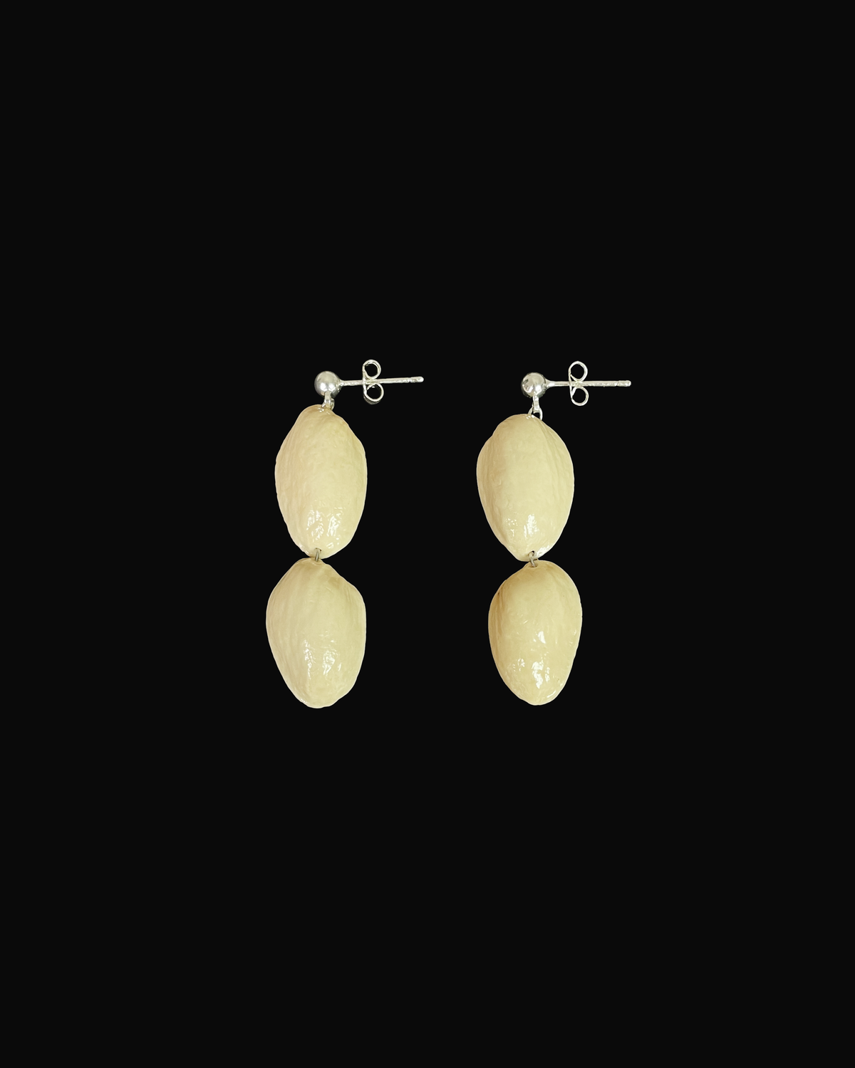 Double Pistachio Shell Earrings