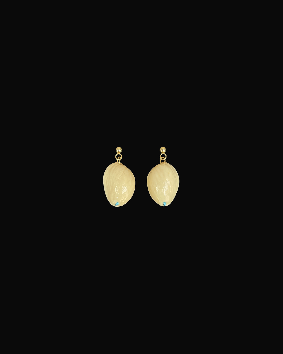 Pistachio Shell Drip Stitch Earrings