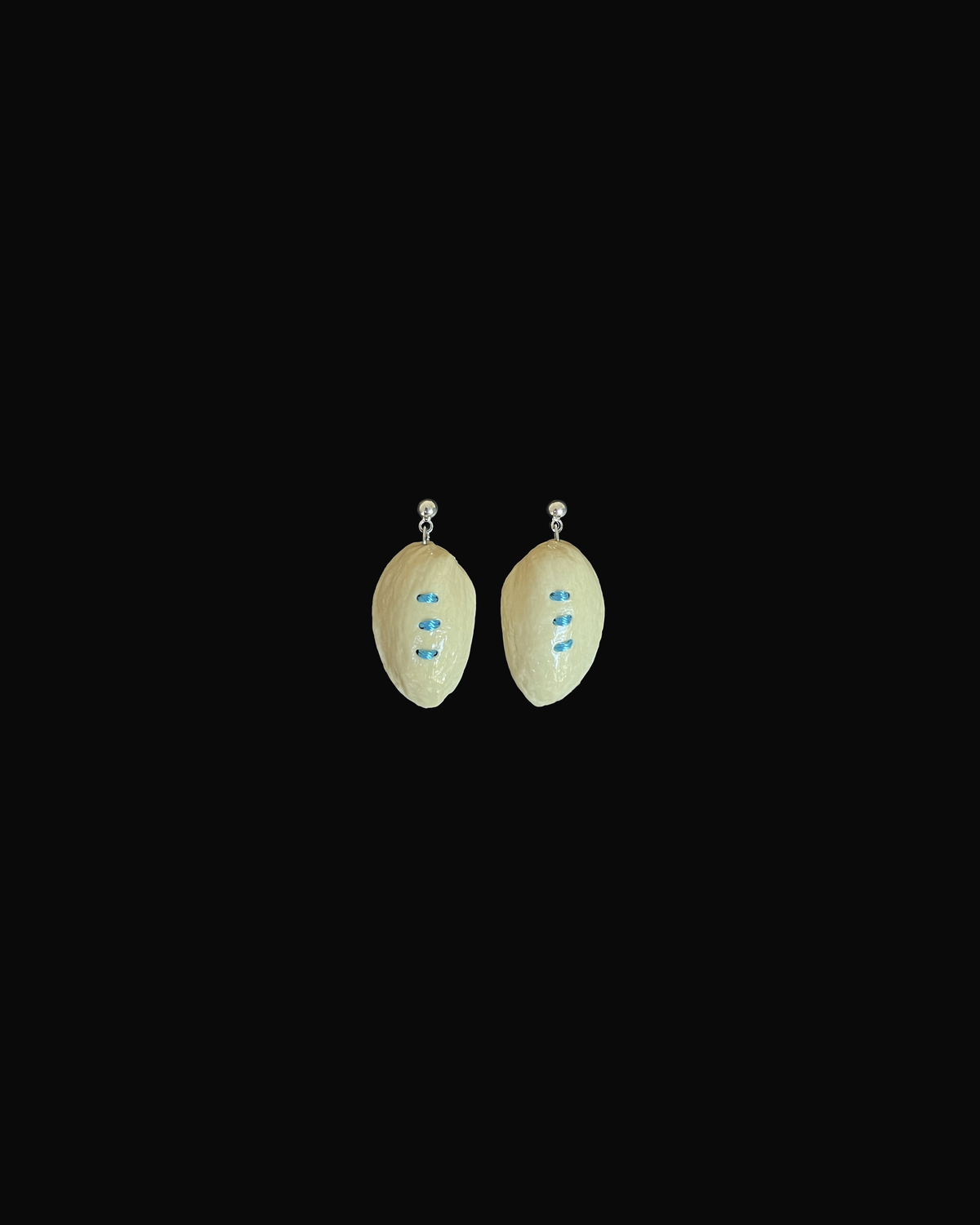 Pistachio Shell Trio Stitch Earrings